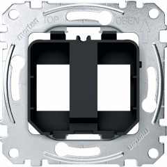 Méca RJ45x2 Keystone noir