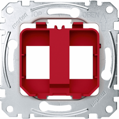 Méca RJ45x2 Keystone rouge