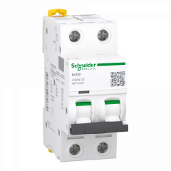 Acti9 iC60N - Disjoncteur - 2P - 2A - Courbe D - 400Vca - 6000A/50kA