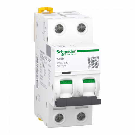Acti9 iC60N - Disjoncteur - 2P - 40A - Courbe C - 400Vca - 6000A/10kA