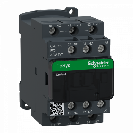 TeSys CAD32 - contacteur - 3F+2O - instantané - 10A - 48Vcc
