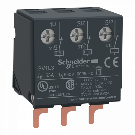 Tesys GV2 - limiteur additif 63A - pour disj. moteur - à la partie supérieure