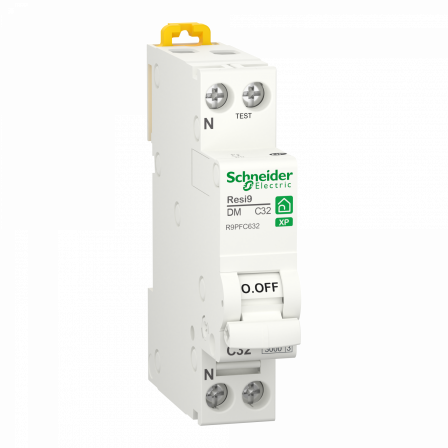 Resi9 - disjoncteur modulaire - 1P+N - 32A - courbe C - peignable