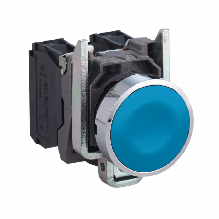 Harmony XB4 - bouton poussoir à impulsion - Ø22 - bleu - 1F - vis étrier