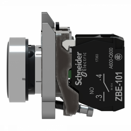 Harmony XB4 - bouton poussoir à impulsion - Ø22 - marqué - noir - 1F - vis