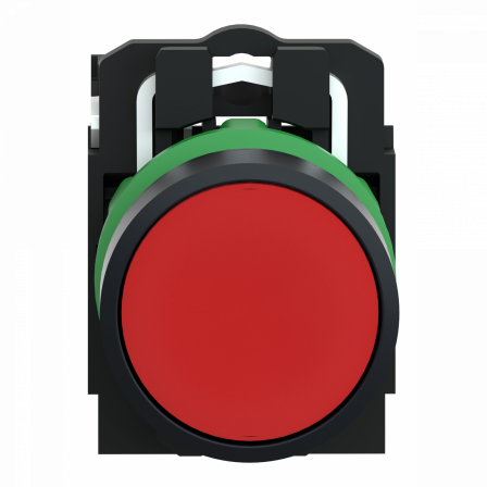Harmony XB5 - bouton poussoir à impulsion - Ø22 - rouge - 1O - vis étrier