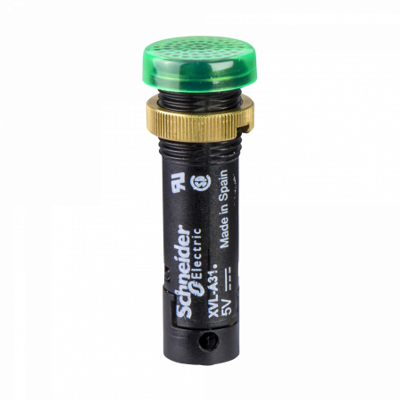 Harmony XVLA - voyant rond Ø12 - IP40 - vert - DEL intégrée - 24V - bornes