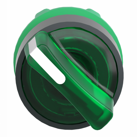 Harmony XB5 - tête bouton à manette lumineux - Ø22 - 2 pos fix - vert