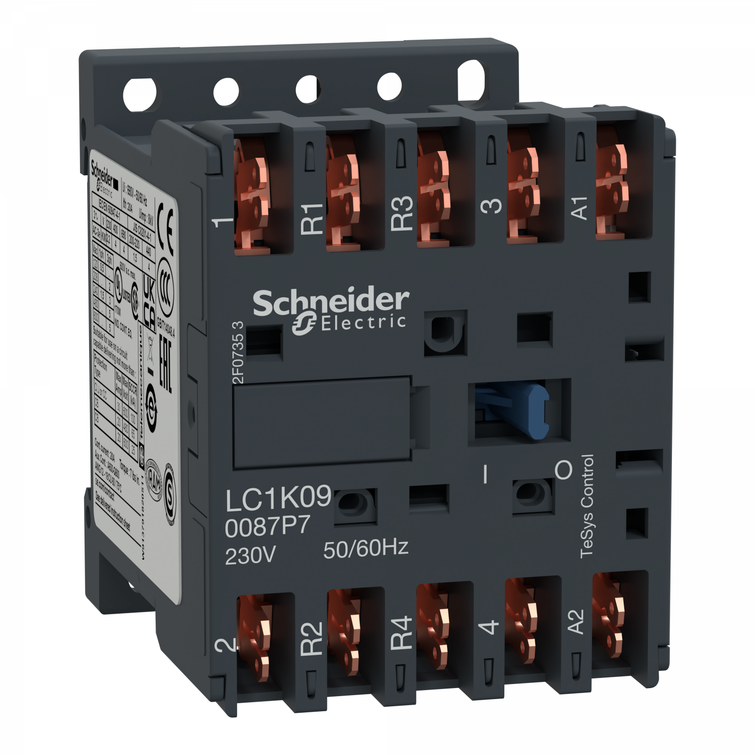 TeSys LC1K - contacteur - 4P (2F+2O) - AC-1 440V - 20A - bobine 230Vca