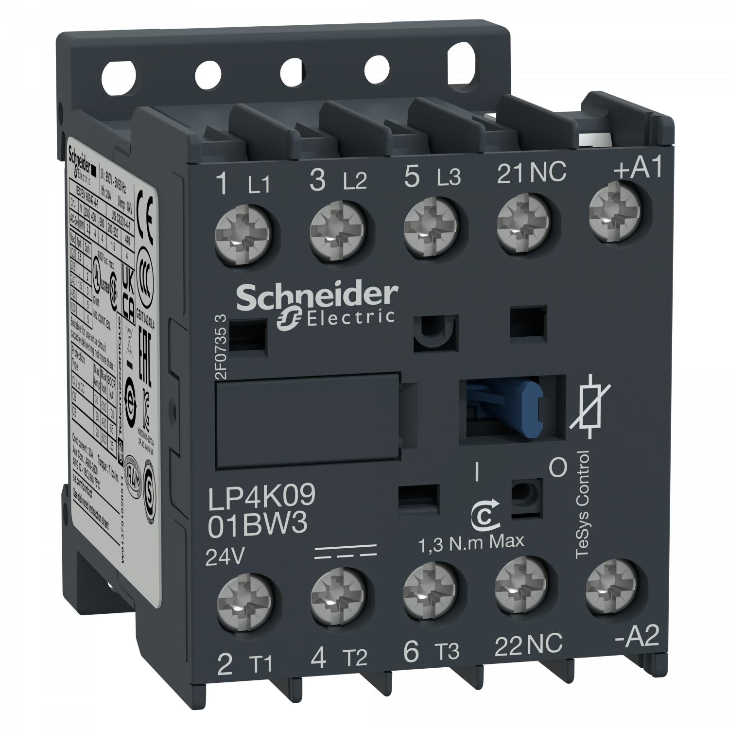 TeSys LP4K - contacteur - 3P - AC-3 440V - 9A -bobine 24Vcc