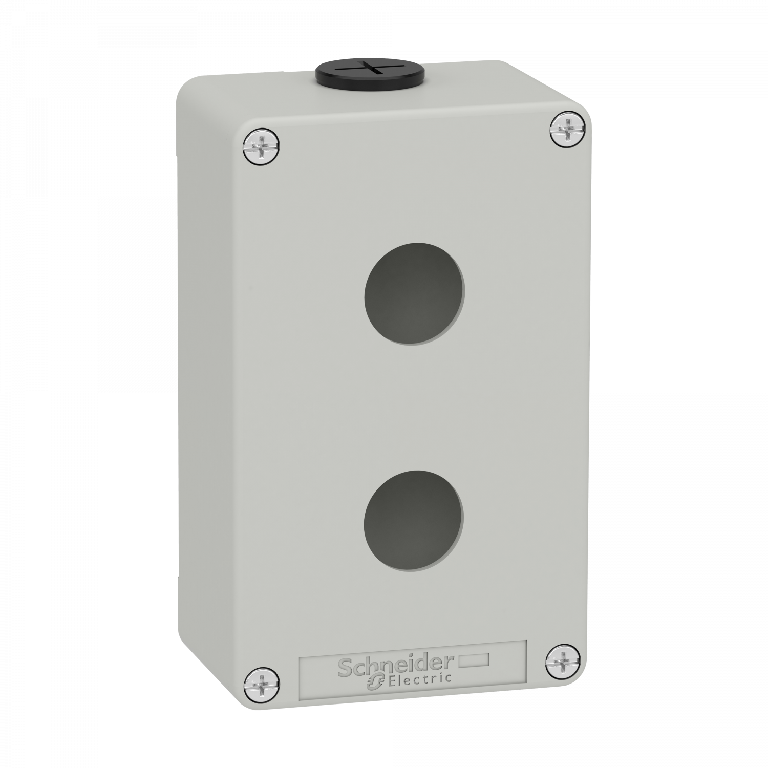Boite métal vide grise - M20 x2 - 2 trous 22 mm - 80x130x51,5 mm - UL cULus