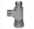 TE ORIENTABLE RENVERSE + ECROU LIBRE ACIER M BSPP 1/4